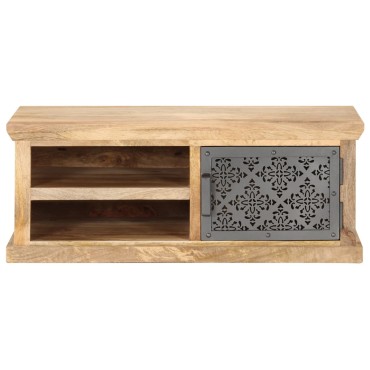 vidaXL Τραπεζάκι Σαλονιού με Πόρτα 90x50x35cm από Μασίφ Ξύλο Μάνγκο 1 τεμ.