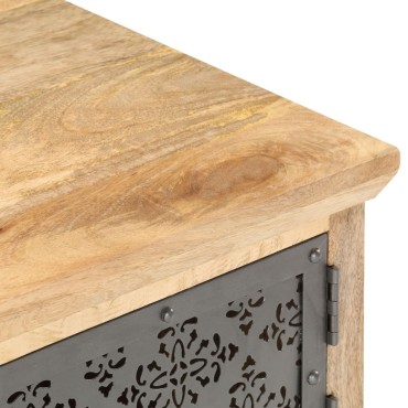 vidaXL Τραπεζάκι Σαλονιού με Πόρτα 90x50x35cm από Μασίφ Ξύλο Μάνγκο 1 τεμ.