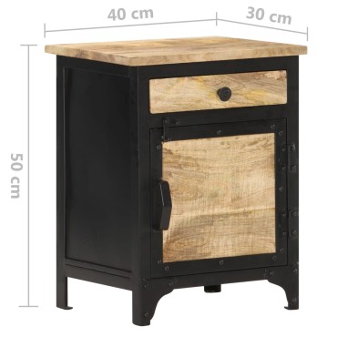 vidaXL Κομοδίνο 40x30x50cm από Μασίφ Ξύλο Μάνγκο 1 τεμ.