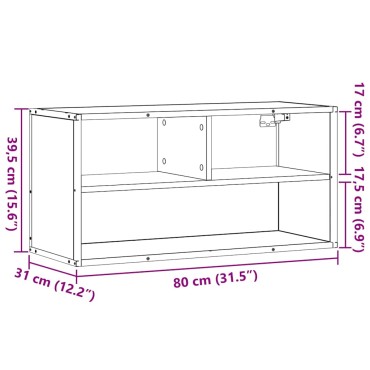 vidaXL Έπιπλο Τηλεόρασης Sonoma Δρυς 80x31x39,5cm Επεξ. Ξύλο