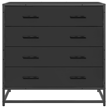 vidaXL Συρταριέρα Μαύρη 70x41x70cm από Επεξεργασμένο Ξύλο 1 τεμ.