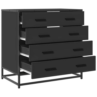 vidaXL Συρταριέρα Μαύρη 70x41x70cm από Επεξεργασμένο Ξύλο 1 τεμ.