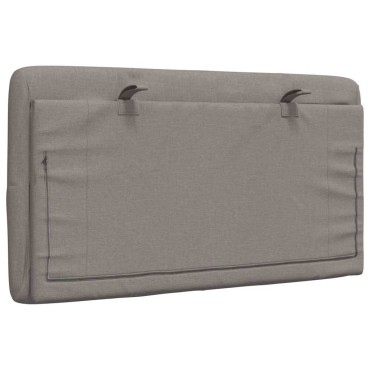 vidaXL Μαξιλάρι για Κεφαλάρι Taupe Υφασμάτινο 92x6x48cm 1 τεμ.