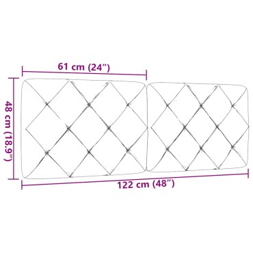 vidaXL Μαξιλάρι για Κεφαλάρι Μπλε Υφασμάτινο 122x6x48cm 1 τεμ.
