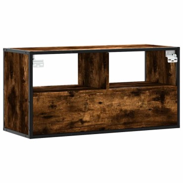 vidaXL Έπιπλο Τηλεόρασης Καπνιστή Δρυς 80x31x39,5cm Επεξ.Ξύλο/Μέταλλο
