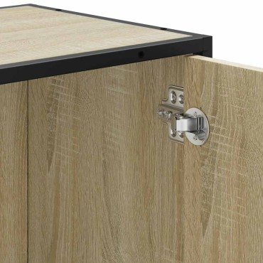 vidaXL Ντουλάπι Νιπτήρα Μπάνιου Sonoma Δρυς 65x33x60cm Επεξ. Ξύλο 1 τεμ.