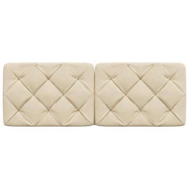 vidaXL Μαξιλάρι για Κεφαλάρι Κρεμ Υφασμάτινο 122x6x48cm 1 τεμ.