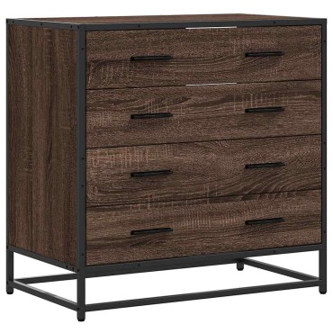 vidaXL Συρταριέρα Καφέ Δρυς 70x41x70cm από Επεξεργασμένο Ξύλο 1 τεμ.