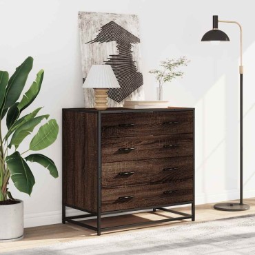 vidaXL Συρταριέρα Καφέ Δρυς 70x41x70cm από Επεξεργασμένο Ξύλο 1 τεμ.