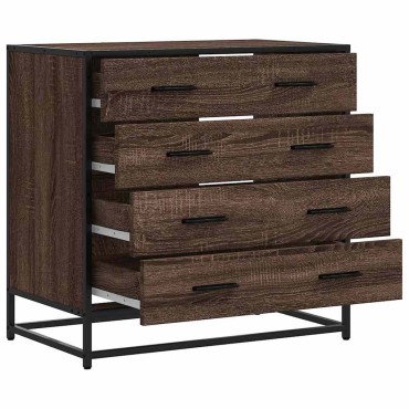 vidaXL Συρταριέρα Καφέ Δρυς 70x41x70cm από Επεξεργασμένο Ξύλο 1 τεμ.