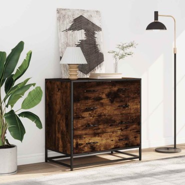 vidaXL Συρταριέρα Καπνιστή Δρυς 70x41x70cm από Επεξεργασμένο Ξύλο 1 τεμ.