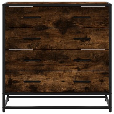 vidaXL Συρταριέρα Καπνιστή Δρυς 70x41x70cm από Επεξεργασμένο Ξύλο 1 τεμ.