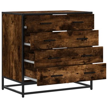 vidaXL Συρταριέρα Καπνιστή Δρυς 70x41x70cm από Επεξεργασμένο Ξύλο 1 τεμ.