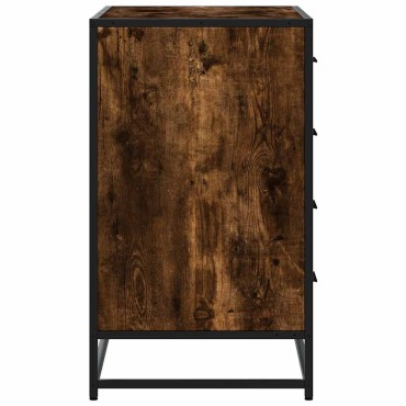 vidaXL Συρταριέρα Καπνιστή Δρυς 70x41x70cm από Επεξεργασμένο Ξύλο 1 τεμ.