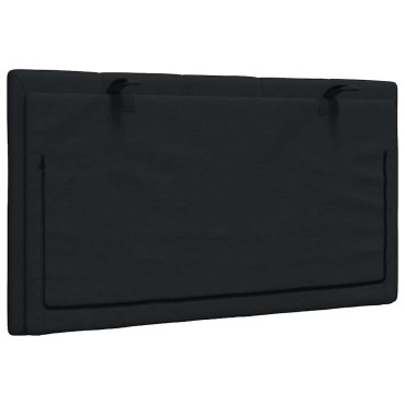 vidaXL Μαξιλάρι για Κεφαλάρι Μαύρο Υφασμάτινο 80x3x45cm 1 τεμ.