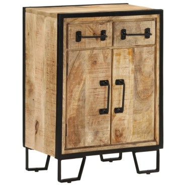 vidaXL Ντουλάπι με 2 Συρτάρια 53x31x72cm Μασίφ Ξύλο Μάνγκο/Σίδηρος 1 τεμ.