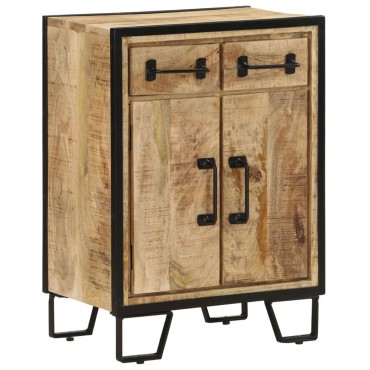 vidaXL Ντουλάπι με 2 Συρτάρια 53x31x72cm Μασίφ Ξύλο Μάνγκο/Σίδηρος 1 τεμ.
