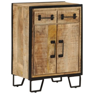 vidaXL Ντουλάπι με 2 Συρτάρια 53x31x72cm Μασίφ Ξύλο Μάνγκο/Σίδηρος 1 τεμ.