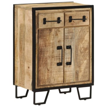 vidaXL Ντουλάπι με 2 Συρτάρια 53x31x72cm Μασίφ Ξύλο Μάνγκο/Σίδηρος 1 τεμ.
