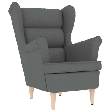 vidaXL Πολυθρόνα Σκούρο Γκρι 74x84x100cm Υφασμάτινη 1 τεμ.