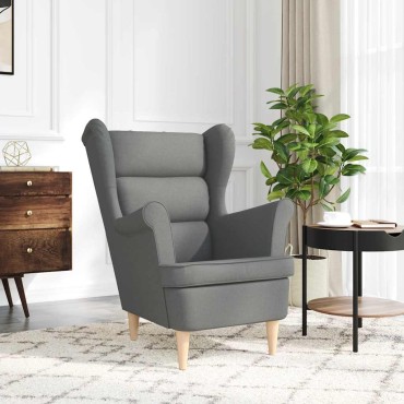 vidaXL Πολυθρόνα Σκούρο Γκρι 74x84x100cm Υφασμάτινη 1 τεμ.