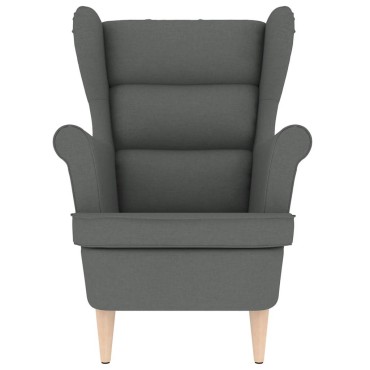 vidaXL Πολυθρόνα Σκούρο Γκρι 74x84x100cm Υφασμάτινη 1 τεμ.