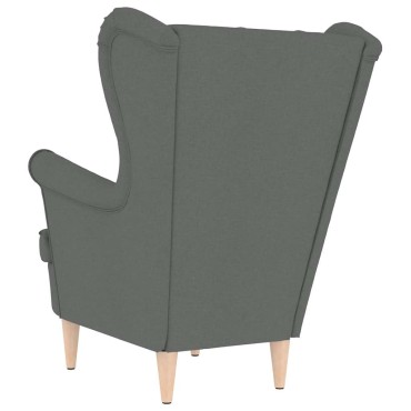 vidaXL Πολυθρόνα Σκούρο Γκρι 74x84x100cm Υφασμάτινη 1 τεμ.