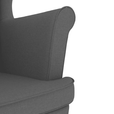 vidaXL Πολυθρόνα Σκούρο Γκρι 74x84x100cm Υφασμάτινη 1 τεμ.