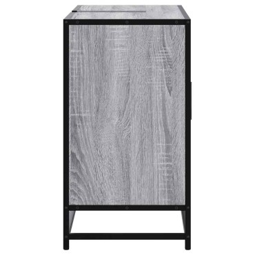 vidaXL Ντουλάπι Μπάνιου Νιπτήρα Γκρι Sonoma 80x33x60cm Επεξ. Ξύλο