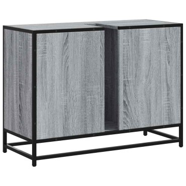 vidaXL Ντουλάπι Μπάνιου Νιπτήρα Γκρι Sonoma 80x33x60cm Επεξ. Ξύλο