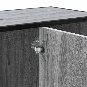 vidaXL Ντουλάπι Μπάνιου Νιπτήρα Γκρι Sonoma 80x33x60cm Επεξ. Ξύλο