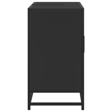 vidaXL Ντουλάπι Μπάνιου Νιπτήρα Μαύρο 80x33x60cm Επεξ. Ξύλο