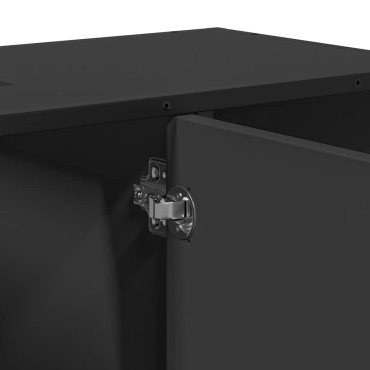 vidaXL Ντουλάπι Μπάνιου Νιπτήρα Μαύρο 80x33x60cm Επεξ. Ξύλο