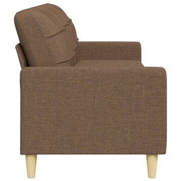 vidaXL Καναπές Τριθέσιος Καφέ Υφασμάτινος 226x77x80cm 1 τεμ.