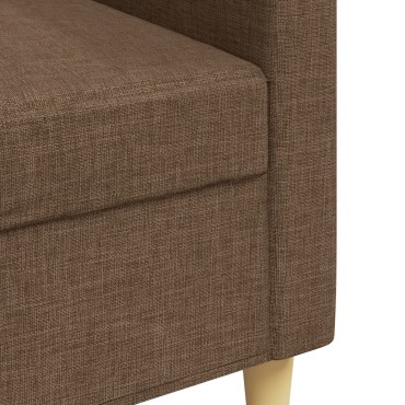 vidaXL Καναπές Τριθέσιος Καφέ Υφασμάτινος 226x77x80cm 1 τεμ.