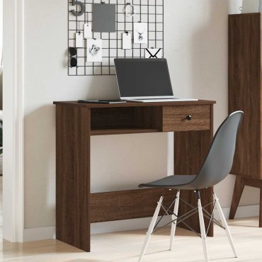 vidaXL Γραφείο Καφέ Δρυς 80x40x75cm από Επεξεργασμένο Ξύλο 1 τεμ.