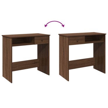 vidaXL Γραφείο Καφέ Δρυς 80x40x75cm από Επεξεργασμένο Ξύλο 1 τεμ.