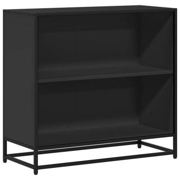 vidaXL Βιβλιοθήκη Μαύρη 80,5x35x76cm από Επεξεργασμένο Ξύλο 1 τεμ.
