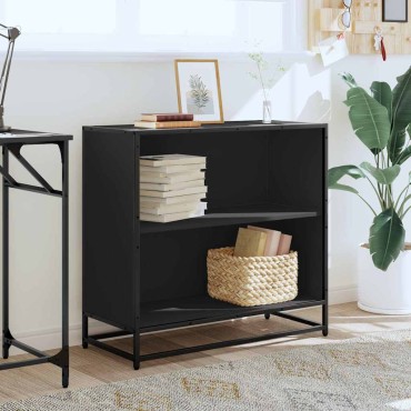 vidaXL Βιβλιοθήκη Μαύρη 80,5x35x76cm από Επεξεργασμένο Ξύλο 1 τεμ.