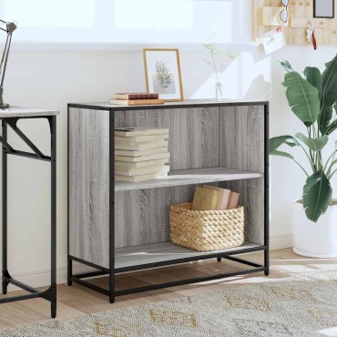 vidaXL Βιβλιοθήκη Γκρι Sonoma 80,5x35x76cm από Επεξεργασμένο Ξύλο 1 τεμ.