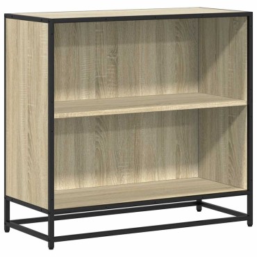 vidaXL Βιβλιοθήκη Χρώμα Sonoma Δρυς 80,5x35x76cm Επεξεργασμένο Ξύλο 1 τεμ.