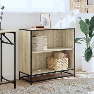 vidaXL Βιβλιοθήκη Χρώμα Sonoma Δρυς 80,5x35x76cm Επεξεργασμένο Ξύλο 1 τεμ.