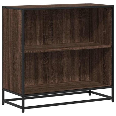 vidaXL Βιβλιοθήκη Καφέ Δρυς 80,5x35x76cm Επεξεργασμένο Ξύλο 1 τεμ.