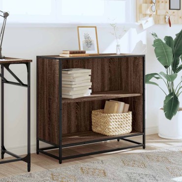 vidaXL Βιβλιοθήκη Καφέ Δρυς 80,5x35x76cm Επεξεργασμένο Ξύλο 1 τεμ.