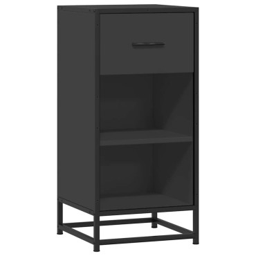 vidaXL Ραφιέρα Καφέ Δρυς 35,5x35x76cm Επεξ. Ξύλο + Μέταλλο 1 τεμ.