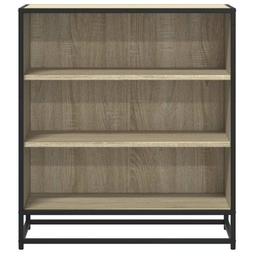 vidaXL Sideboard Sonoma Oak 68x35x76cm Κατασκευασμένο ξύλο και μέταλλο 1 τεμ.