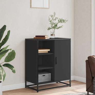 vidaXL Μπουφές Μαύρος 62x35x76cm από Επεξεργασμένο Ξύλο 1 τεμ.