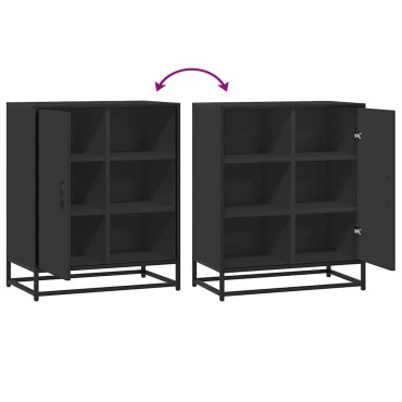 vidaXL Μπουφές Μαύρος 62x35x76cm από Επεξεργασμένο Ξύλο 1 τεμ.
