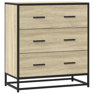 vidaXL Sideboard Sonoma Oak 68x35x76cm Κατασκευασμένο ξύλο και μέταλλο 1 τεμ.