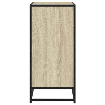 vidaXL Sideboard Sonoma Oak 68x35x76cm Κατασκευασμένο ξύλο και μέταλλο 1 τεμ.